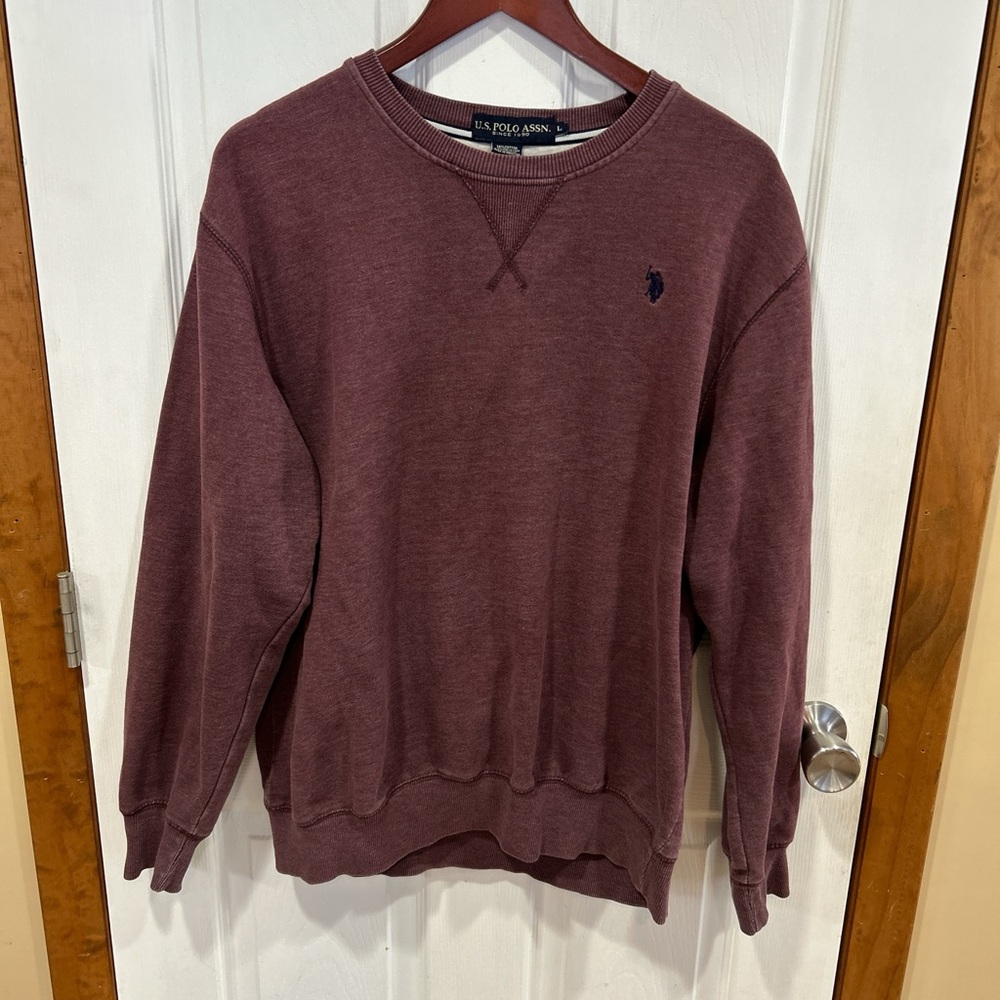 U.S. Polo Assn. Men's Crewneck Sweater in Maroon